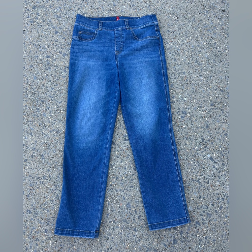 SPANX Women's Straight Leg Blue Jeans